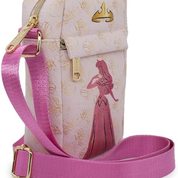 Disney Bag, Crossbody, Princess Aurora Silhouette Fairy  Disney Princess Sleeping Beauty Silhouette and Fairy Godmothers Crossbody Purse